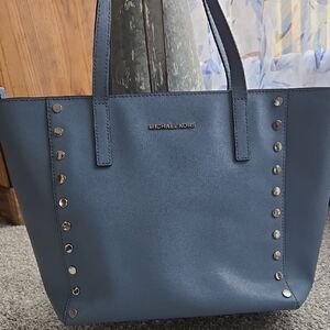 Michael Kors Slate Blue Studded Tote